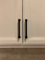 Black 3 3/4" Square Bar Kitchen Cabinet Pull 5071 96mm