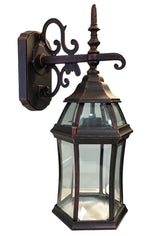 Black Red Wall Sconce Outdoor Light Fixture 0T0017-WD-BK- Downward Facing