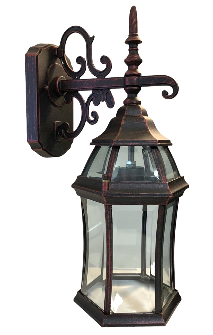 Local Pickup Only - Black Red Wall Sconce Outdoor Light Fixture 0T0017-WD-BK- Downward Facing