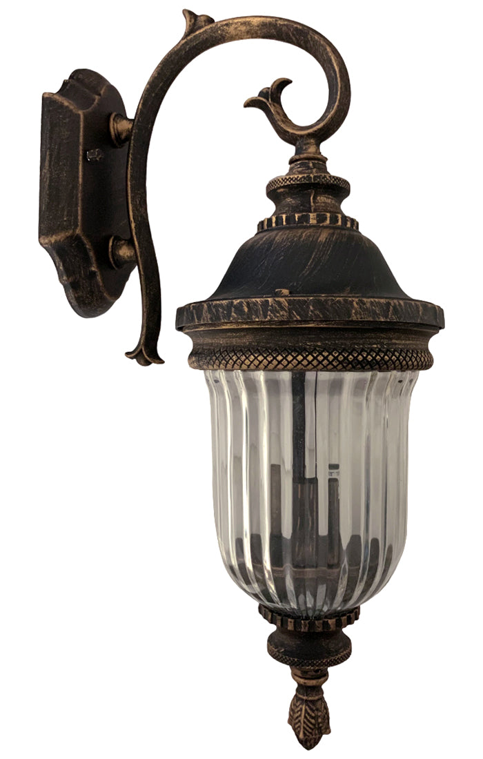 Outdoor Lighting Fixture Wall Sconce Black Gold WD - 0T0051F-WD-BG