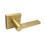 Satin Brass Modern Square Dummy Door Lever- Style: 91672SBY