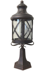 Exterior Lighting Fixture Pier Mounted Rusted Size M