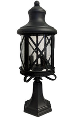 Exterior Lantern Outdoor Lighting Fixture Pier Mounted Black