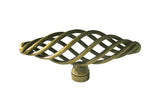 Antique Brass 3 inch Birdcage Knob