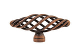 Antique Copper Oval Birdcage Knob 3"