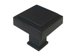 Black Finish 1 1/8" Kitchen Cabinet Square Knob Cupboard Furniture Hardware Drawer Dresser Square Knob 1023 30mm
