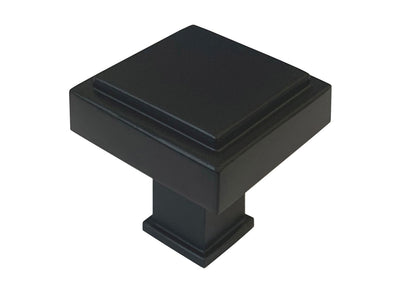 Black Finish 1 1/8" Kitchen Cabinet Square Knob Cupboard Furniture Hardware Drawer Dresser Square Knob 1023 30mm