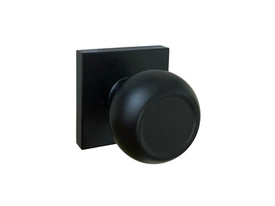 Black Finish Square Plate Dummy Round Knobs - Style: 5765-6085-NBL