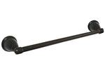 Dark Oil Rubbed Bronze 24" towel Bar with Round Base.
