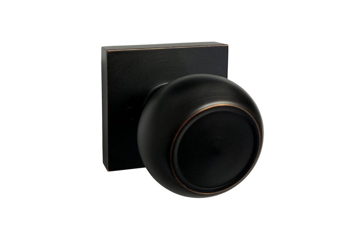 Dark Oil Rubbed Bronze Square Plate Dummy Round Knobs - Style: 5765-6085-DBR