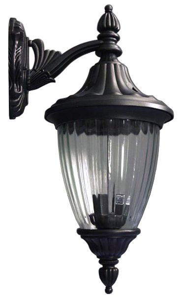 Local Pickup Only (Denver, NC) -  Exterior Lantern Lighting Fixture Down Wall Mount (Large) Black