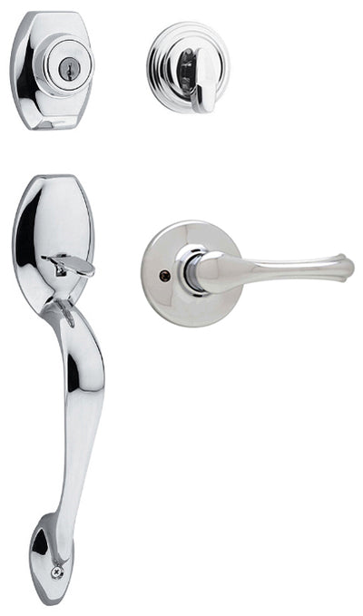 Kwikset Polished Chrome Sonoma Single Door Handleset with Lever Dorian Paw