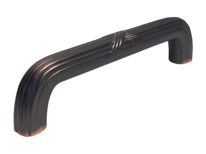 Oil Rubbed Bronze Cabinet Pull with a Ribbon Design