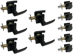 5 Pack- Contractor Pack 8048NBL Black Square Entry Lever/Deadbolt Combo Keyed Alike