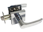Polished Chrome Passage Square Plate Lever - Style: 8048CR