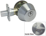 Satin Chrome Finish Single Cylinder Deadbolt 