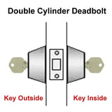 Satin Nickel Finished Double Deadbolt- 835