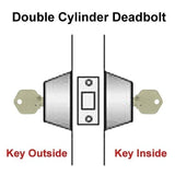 Satin Nickel Finished Double Deadbolt-8101S01