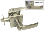 Satin Nickel Entrance Square Plate Lever- Style: 8048DC