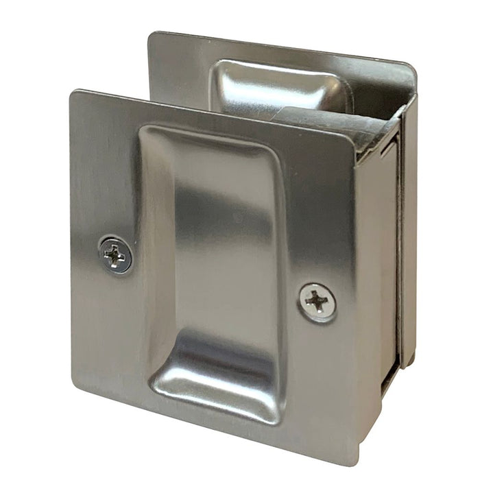 thumbnail image 2 of Prime-Line Pocket Door Passage Pull - Satin Chrome Mortise Latch For Sliding Doors 2 of 9