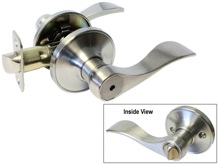 Satin Nickel Privacy Lever- Style: 838DC
