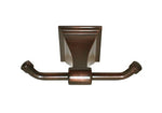 Oil Rubbed Bronze Double Robe Hook with Square Base.