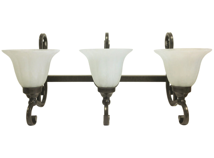 Peggy's Cove Indoor Wall Sconce 3 Lights in Dark Oil Rubbed Bronze