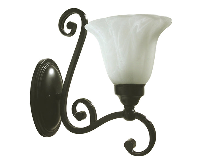 Peggy's Cove Indoor Wall Sconce One Light in Dark Oil Rubbed Bronze