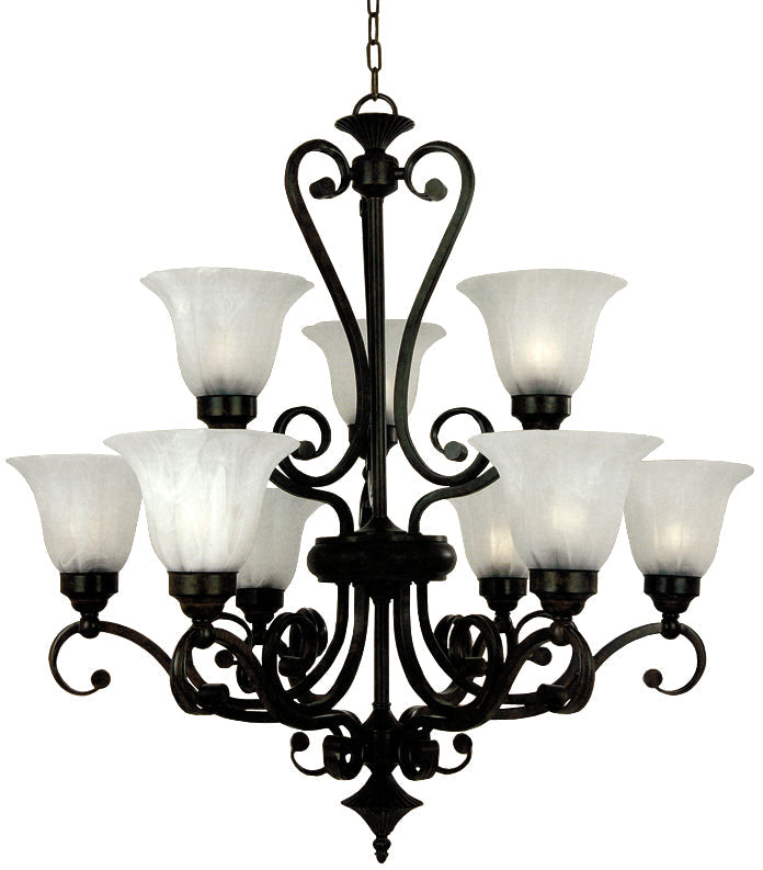 Local Pickup Only (Denver, NC)- Peggy's Cove Lighting 9 Lights Chandelier in Dark Oil Rubbed Bronze