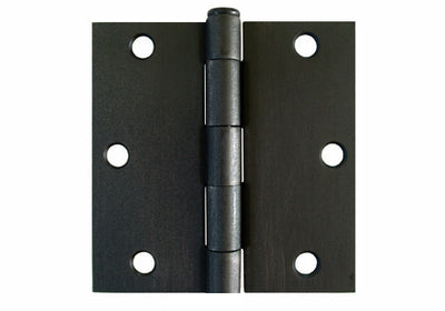 3 1/2" Oil Rubbed Bronze Door Hinges with Square Corners