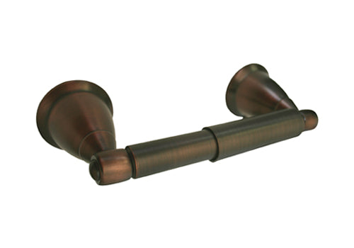 Oil Rubbed Bronze Toilet Paper Holder with Round Base.
