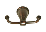 Oil Rubbed Bronze Double Robe Hook with Round Base.