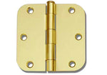 3.5 inch polished brass interior door hinge with 5/8" radius
