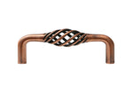 Antique Copper 3" Cabinet Pull with a Bird Cage Design