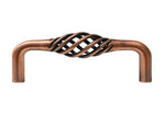Antique Copper Cabinet Pull with a Bird Cage Design