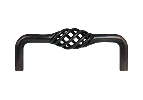 Oil Rubbed Bronze Cabinet Pull with a Bird Cage Design