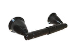 Dark Oil Rubbed Bronze Toilet Paper Holder with Round Base.