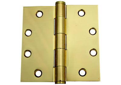 4.5 inch polished brass commercial door hinge